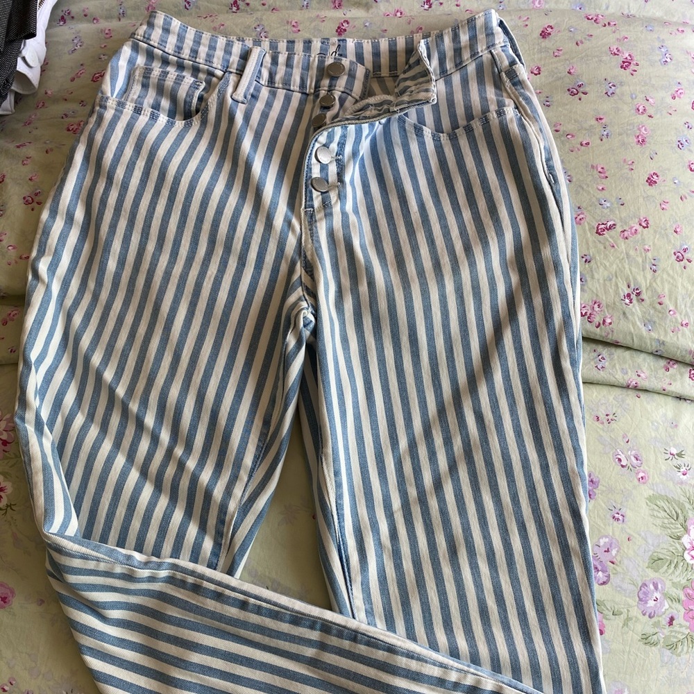 Target Blue & White Striped Jeans